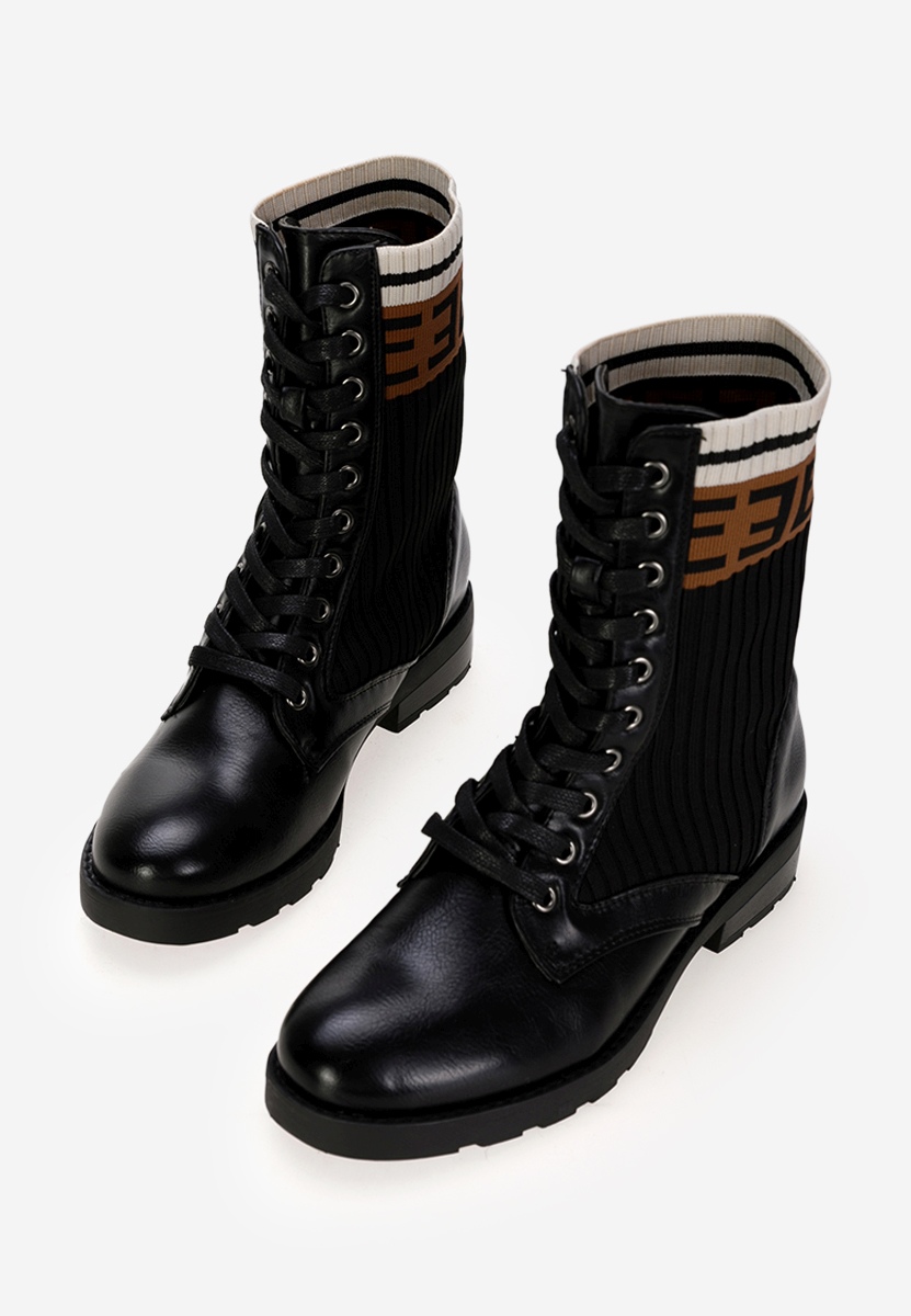 Čierne členkové topánky Antonia