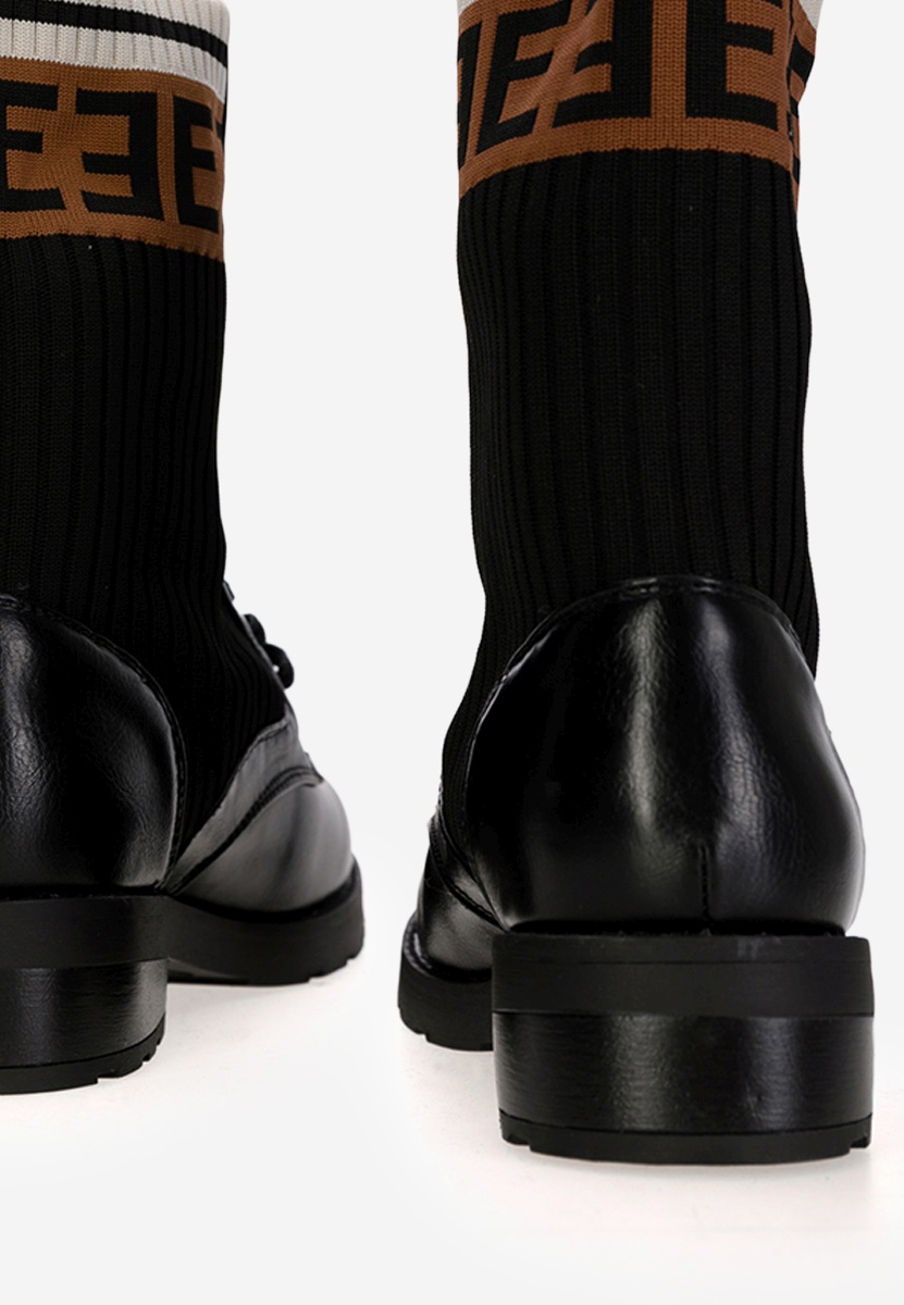 Čierne členkové topánky Antonia