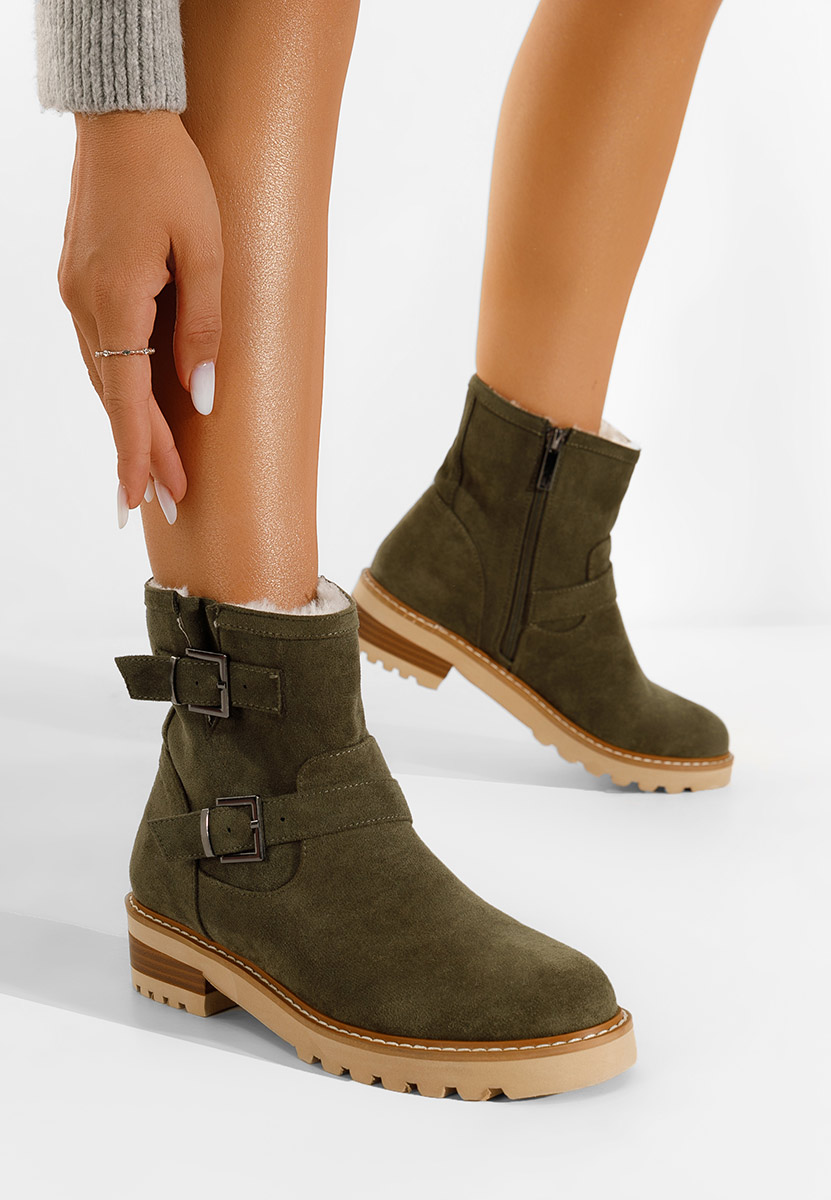 Zelené členkové čižmy Campana