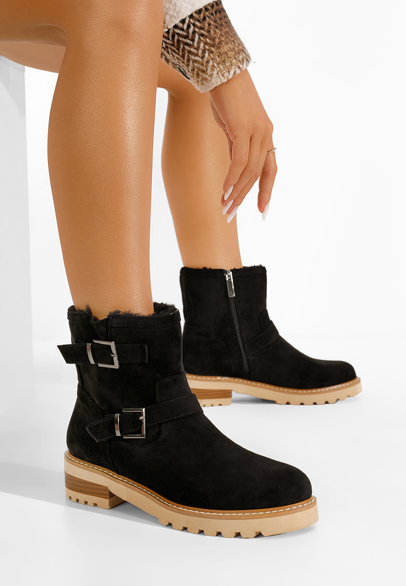 Čierne členkové čižmy Campana