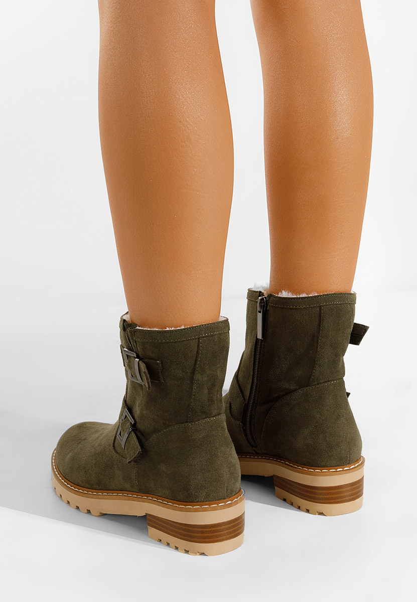 Zelené členkové čižmy Campana