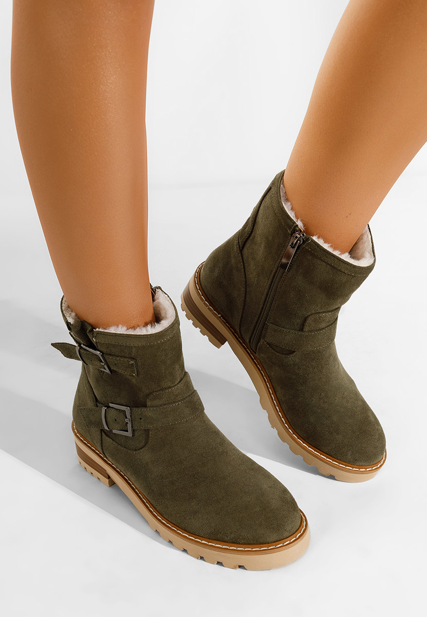 Zelené členkové čižmy Campana