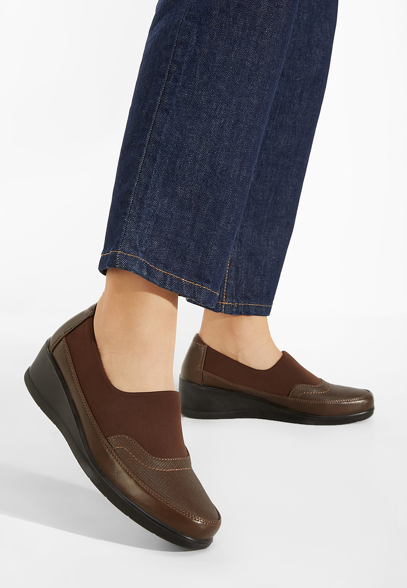 Hnedé dámske poltopánky Columia