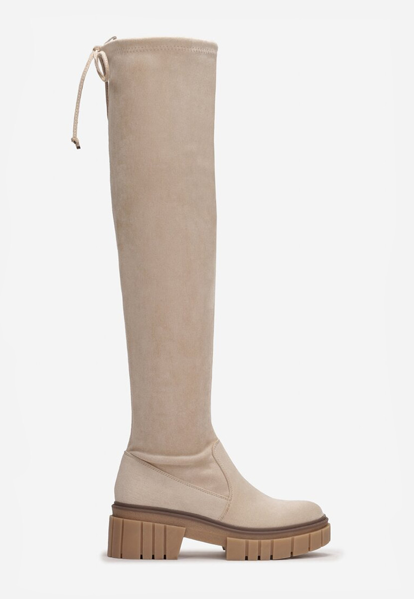 Béžové vysoké čižmy Dolaria