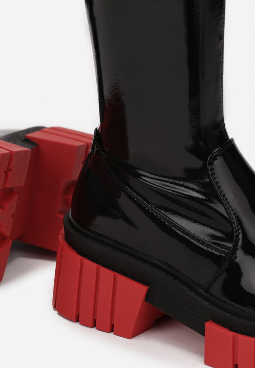 Čierne čižmy nad koleno Dolaria V3