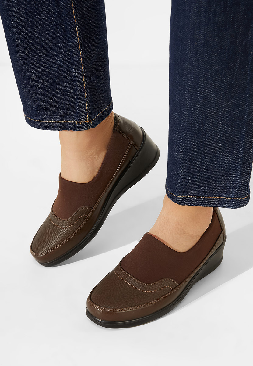 Hnedé dámske poltopánky Columia