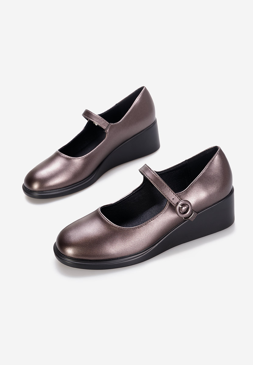 Strieborné poltopánky na platforme Espina