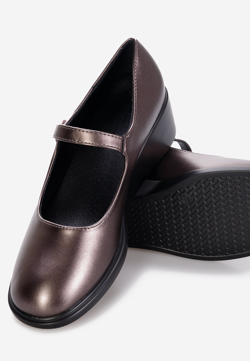 Strieborné poltopánky na platforme Espina