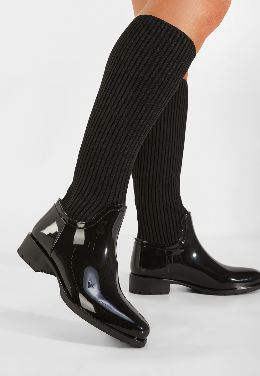 Čierne ponožkové čižmy Filebra