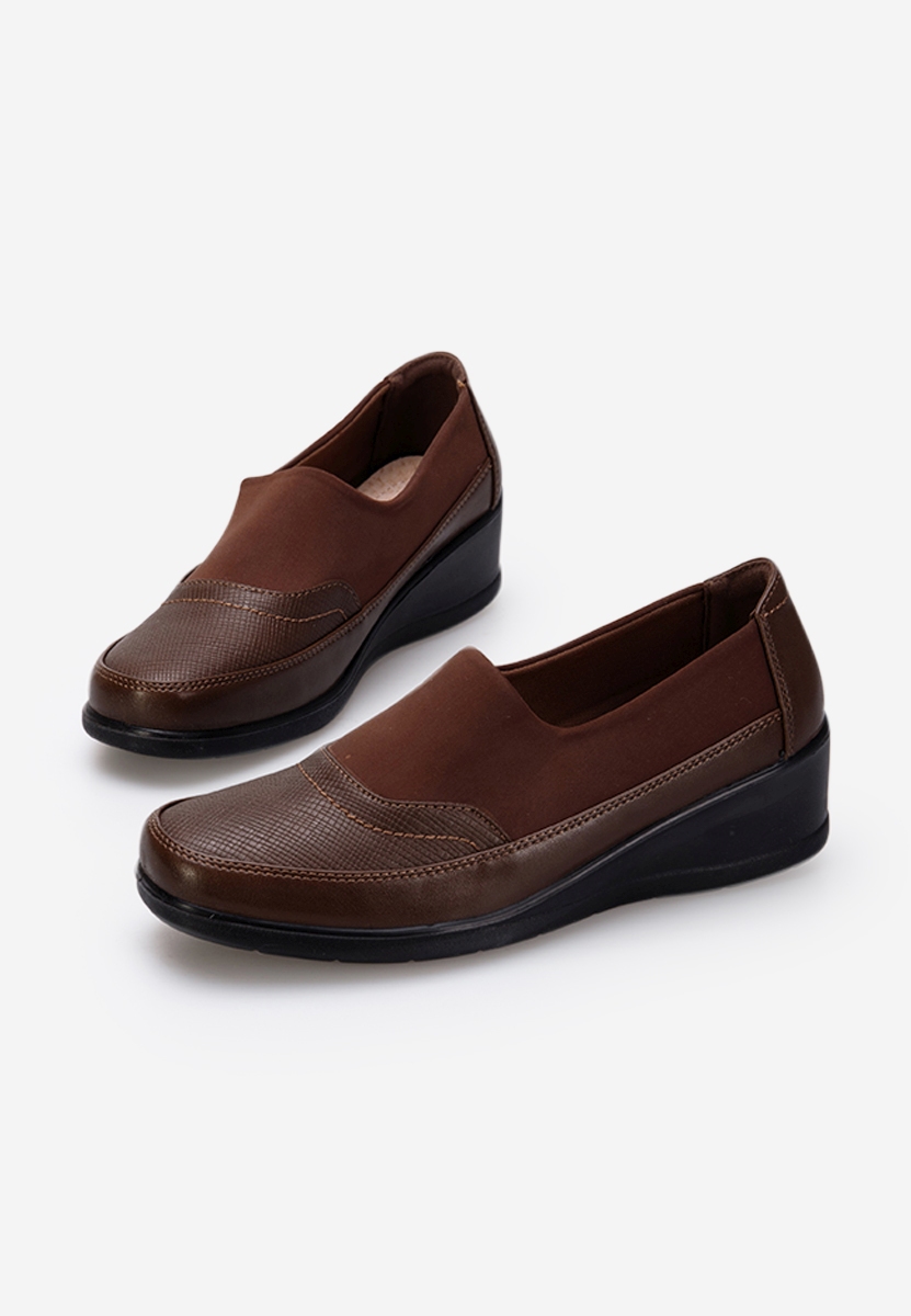 Hnedé dámske poltopánky Columia