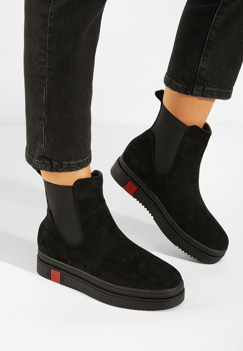 Čierne členkové čižmy Samera