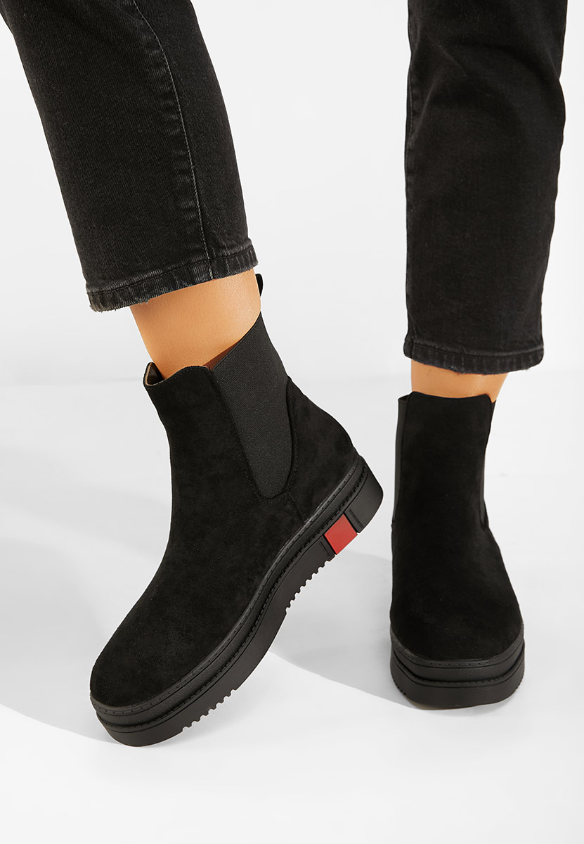 Čierne členkové čižmy Samera