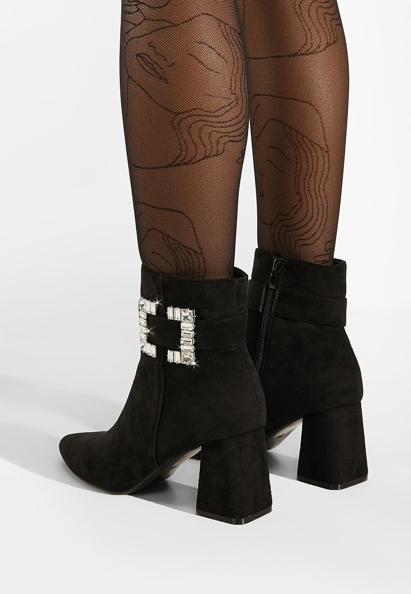 Čierne elegantné kotničky Lievine