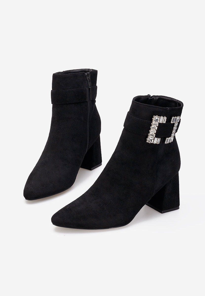 Čierne elegantné kotničky Lievine