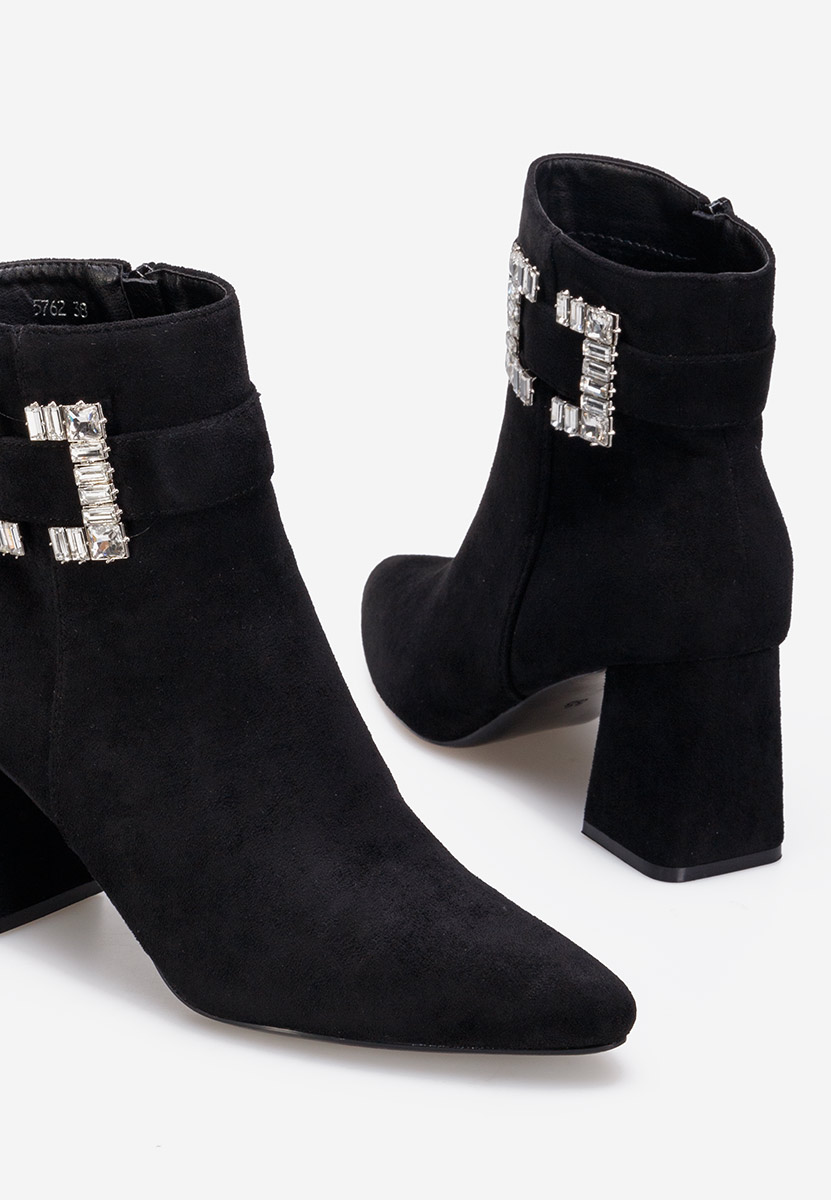 Čierne elegantné kotničky Lievine