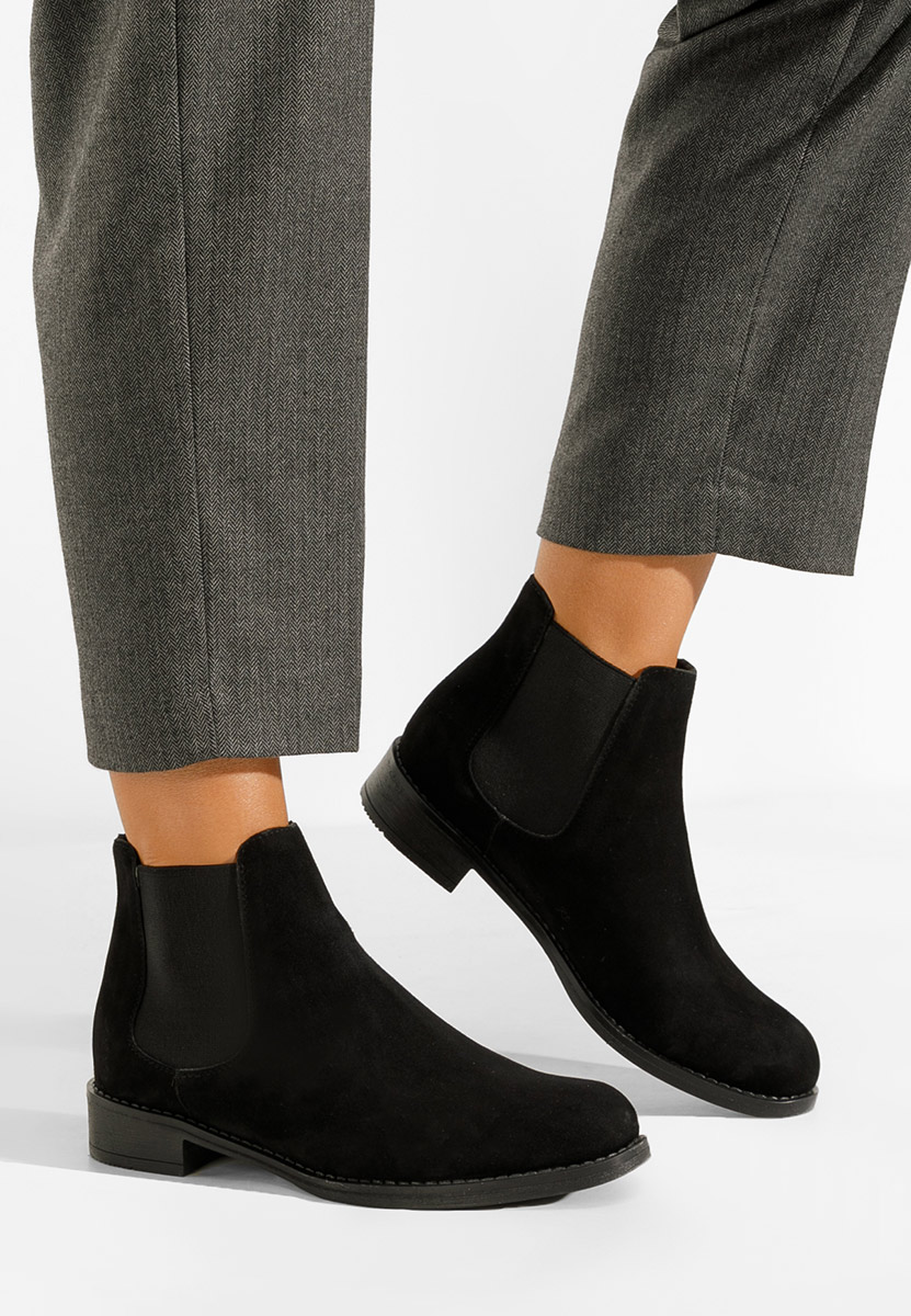 Čierne členkové topánky chelsea Campina V2