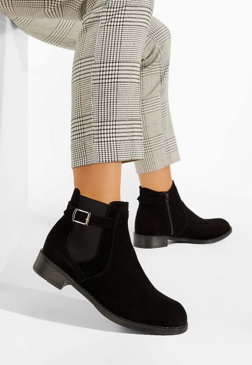 Čierne kožené členkové čižmy Antequera V2