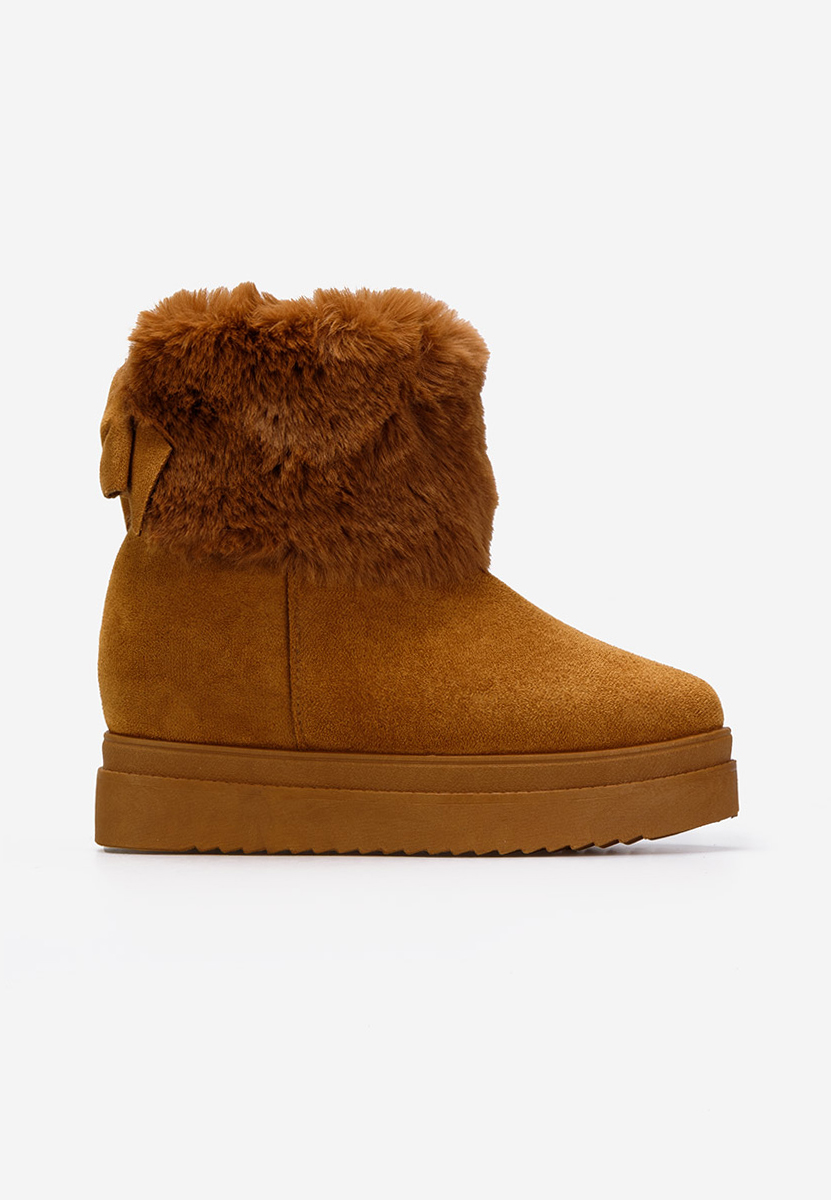 Camelové čižmy na platforme Michi