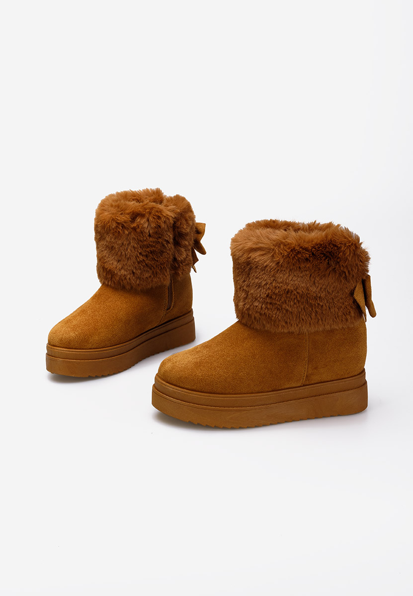 Camelové čižmy na platforme Michi