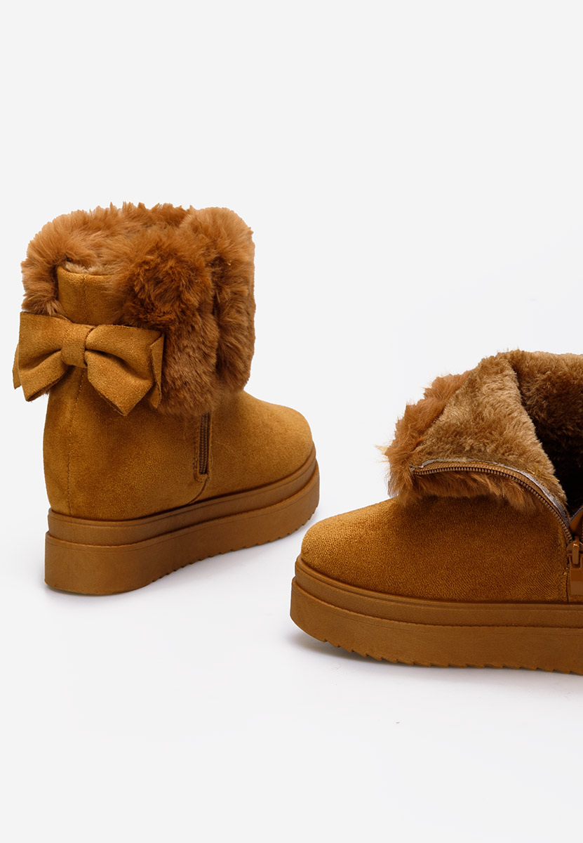 Camelové čižmy na platforme Michi