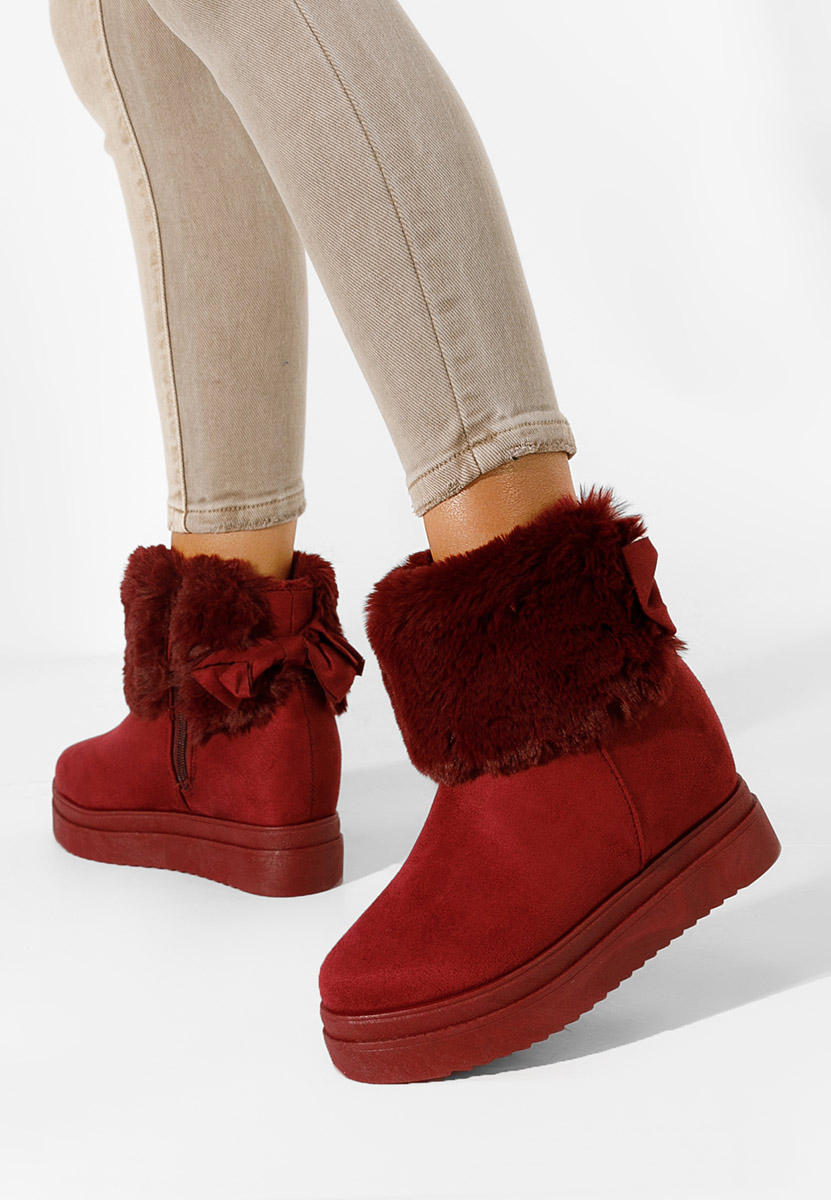 Bordové čižmy na platforme Michi