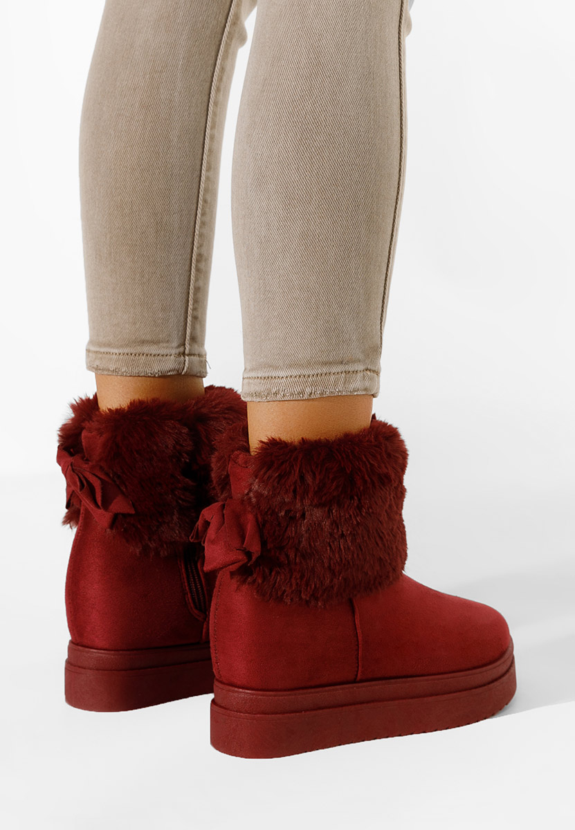 Bordové čižmy na platforme Michi