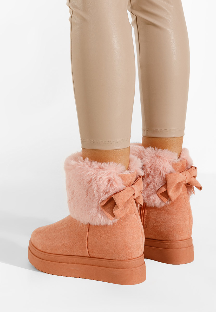 Ružové členkové dámske snehule Michi