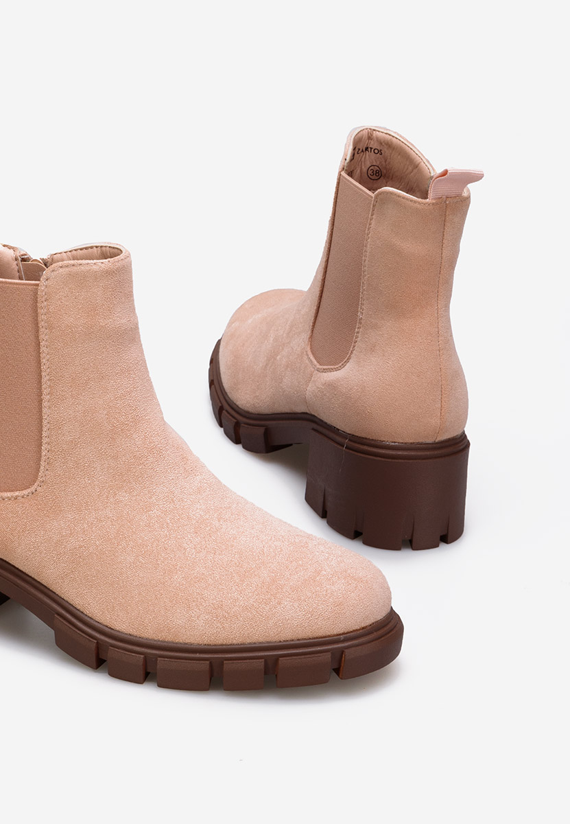 Béžové členkové topánky chelsea Alyona