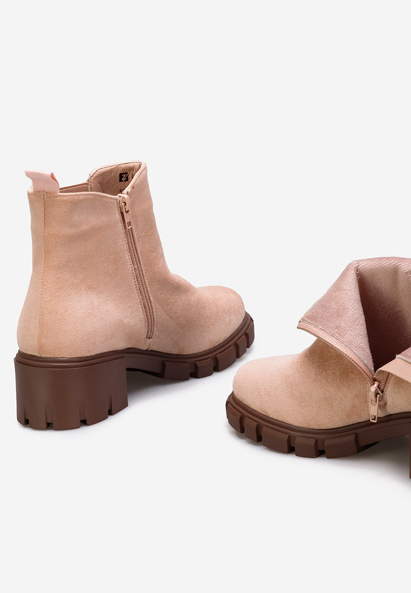 Béžové členkové topánky chelsea Alyona