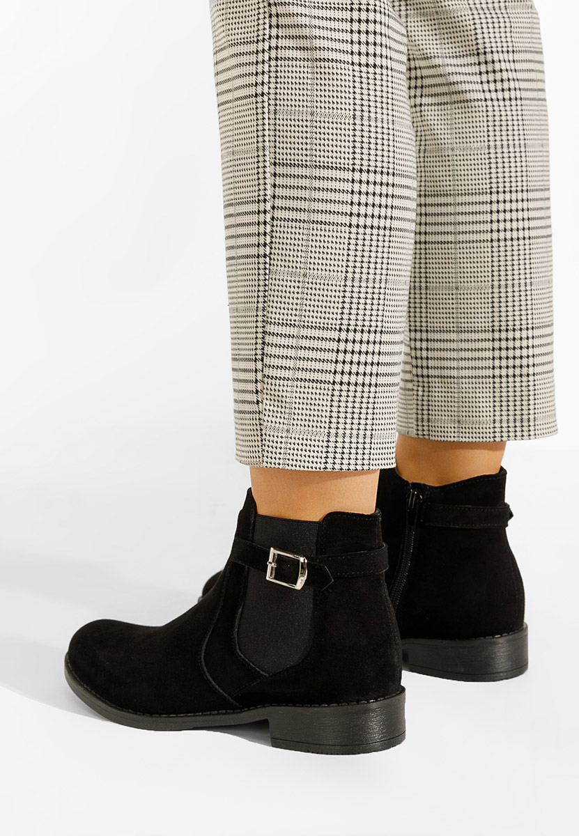 Čierne kožené členkové čižmy Antequera V2