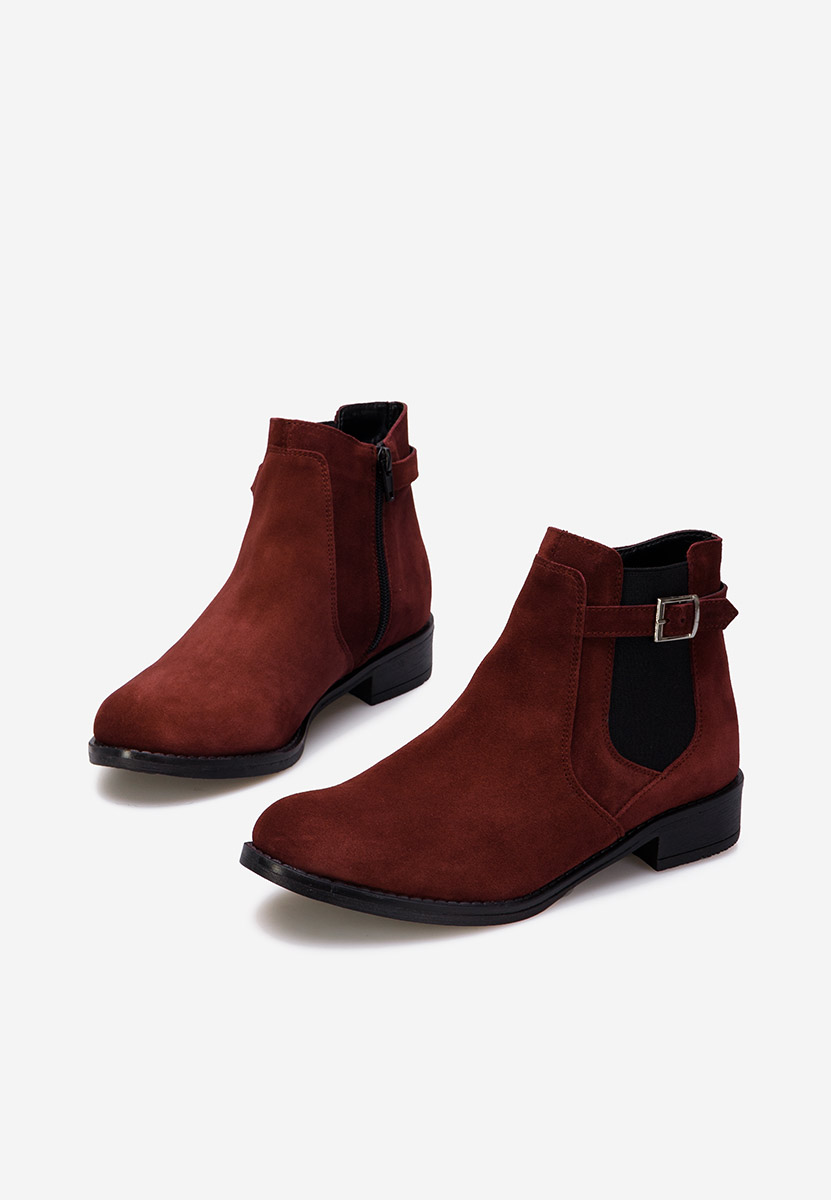 Bordové kožené členkové čižmy Antequera V2