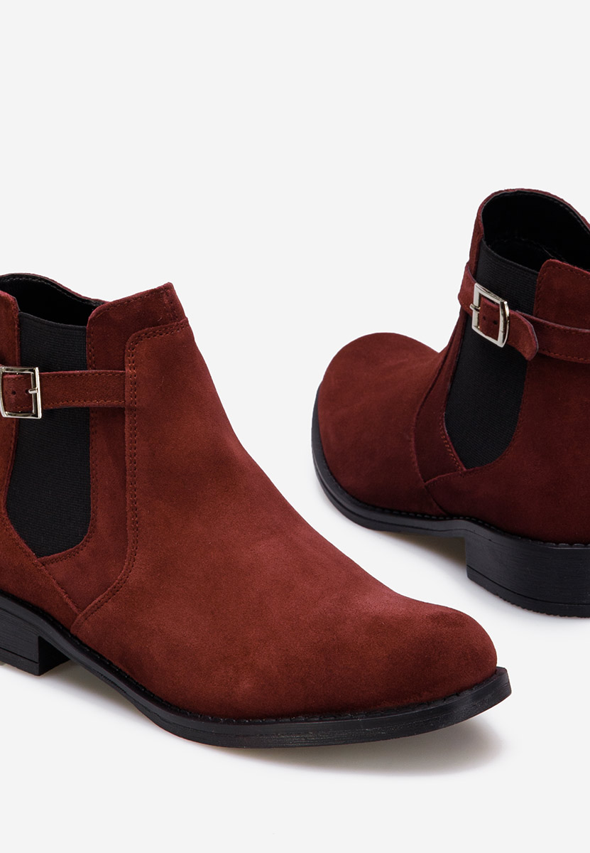 Bordové kožené členkové čižmy Antequera V2