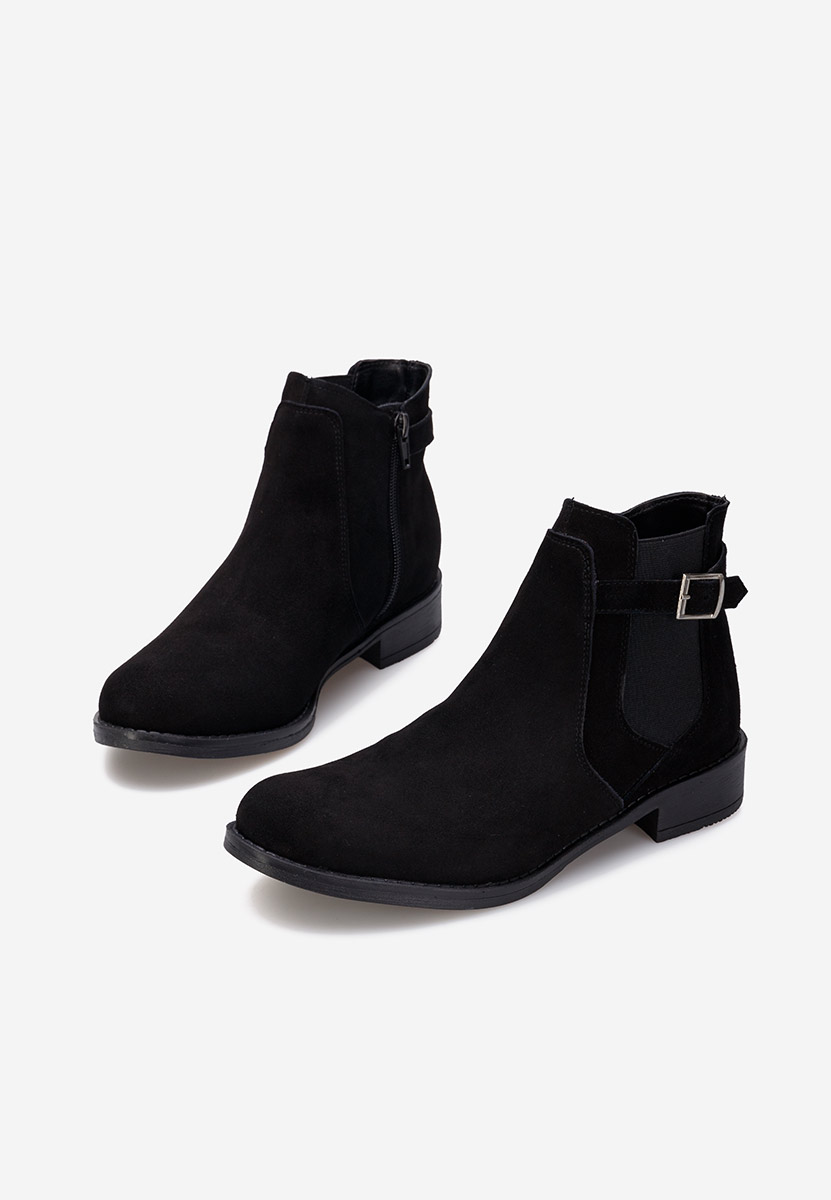 Čierne kožené členkové čižmy Antequera V2