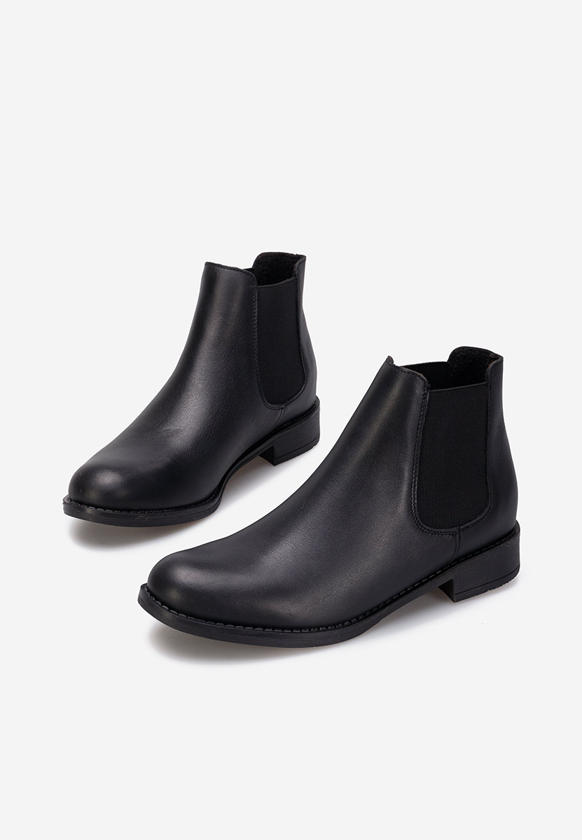 Čierne členkové topánky chelsea Campina