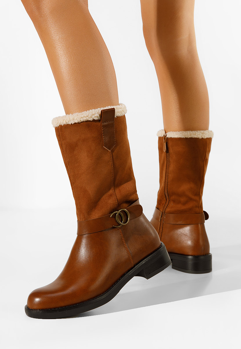 Camelové dámske čižmy Larcana