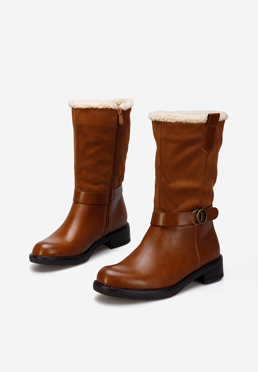 Camelové dámske čižmy Larcana