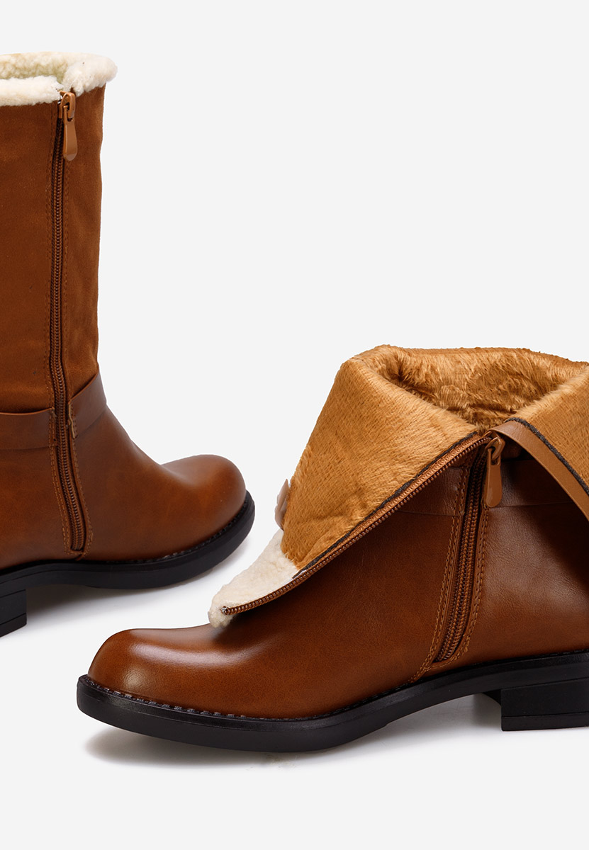 Camelové dámske čižmy Larcana