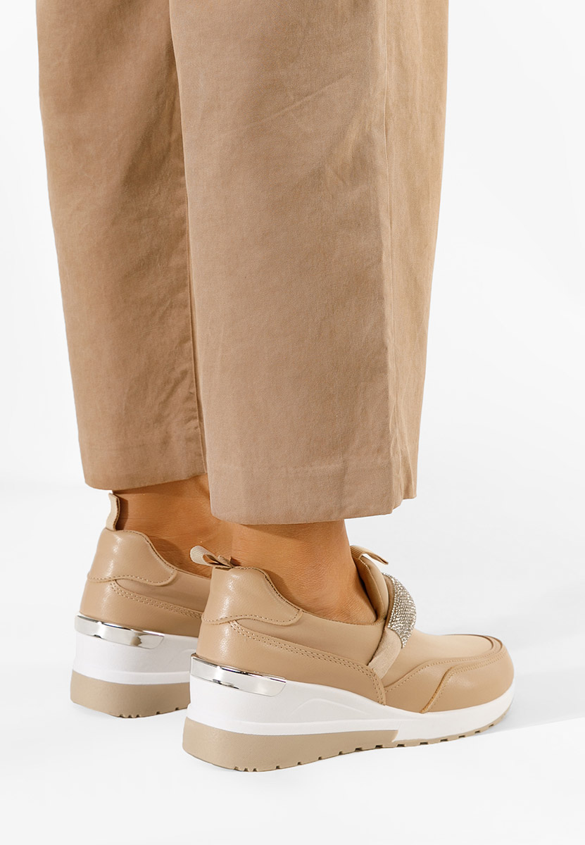 Khaki dámske tenisky na platforme Rubica