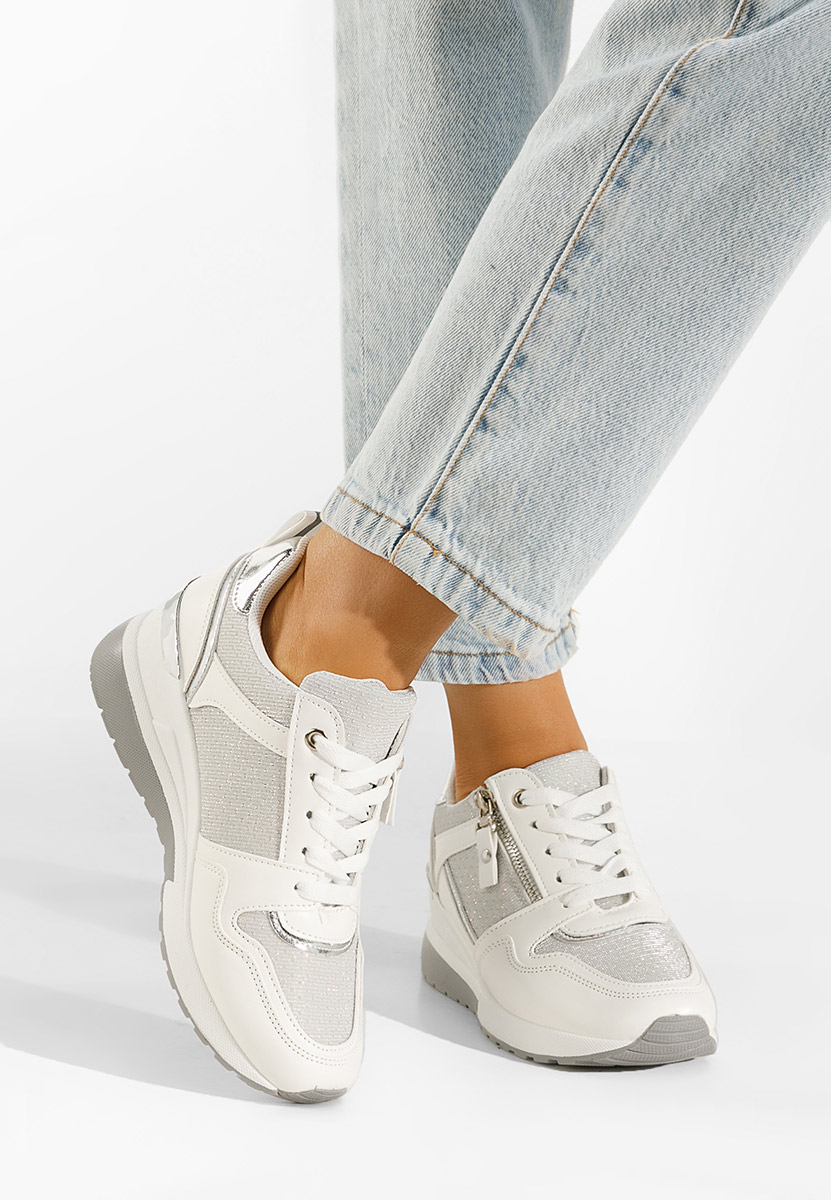 Biele dámske tenisky na platforme Rafina V2