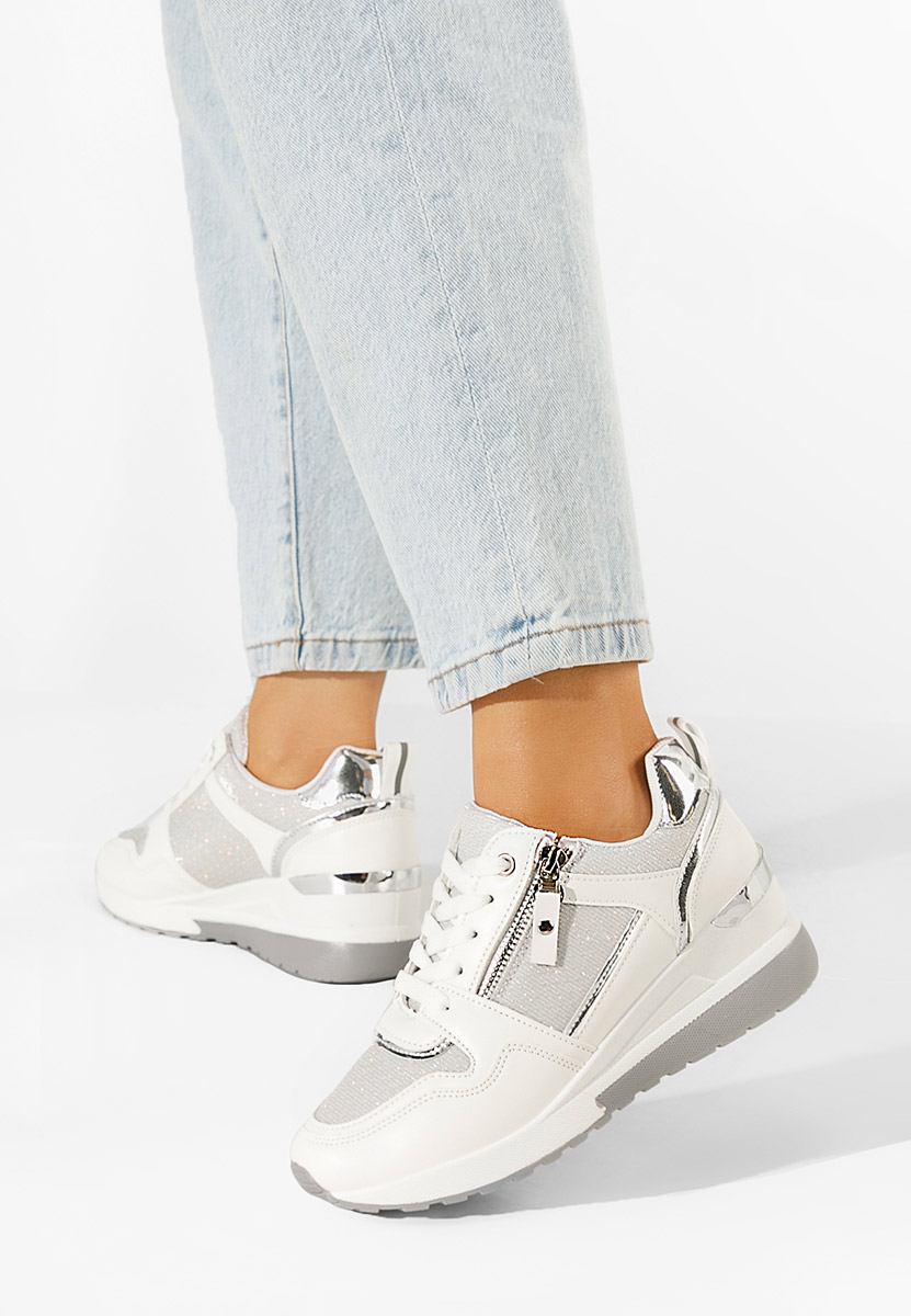 Biele dámske tenisky na platforme Rafina V2