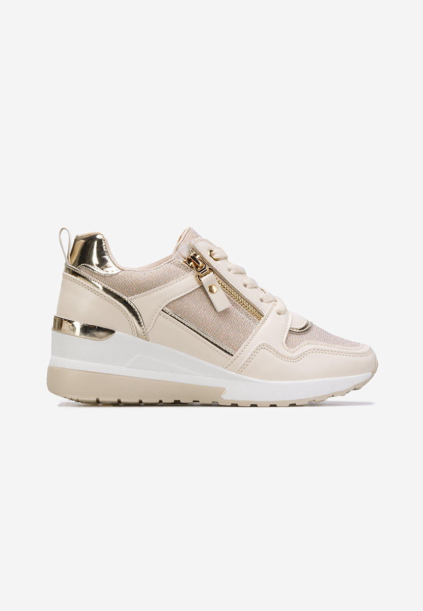 Béžové dámske tenisky na platforme Rafina V2