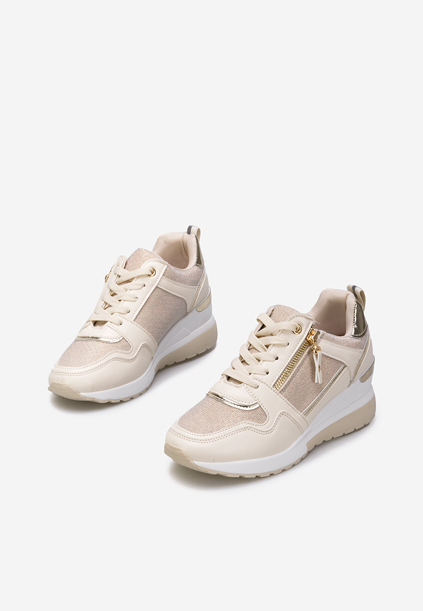 Béžové dámske tenisky na platforme Rafina V2