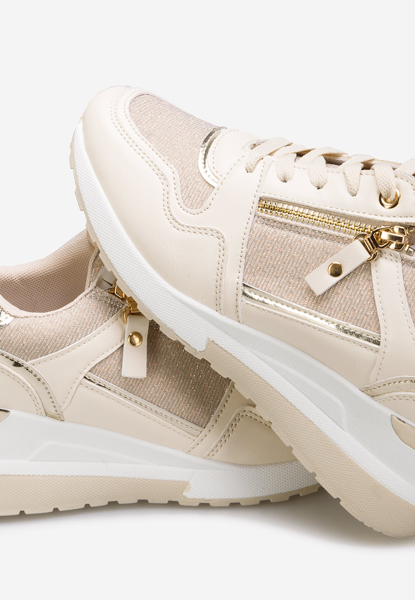 Béžové dámske tenisky na platforme Rafina V2