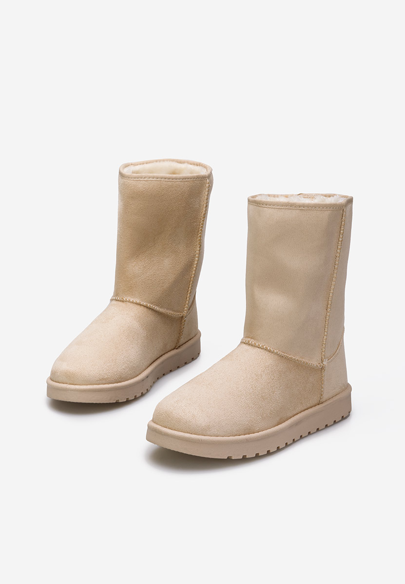 Béžové členkové dámske snehule Anora