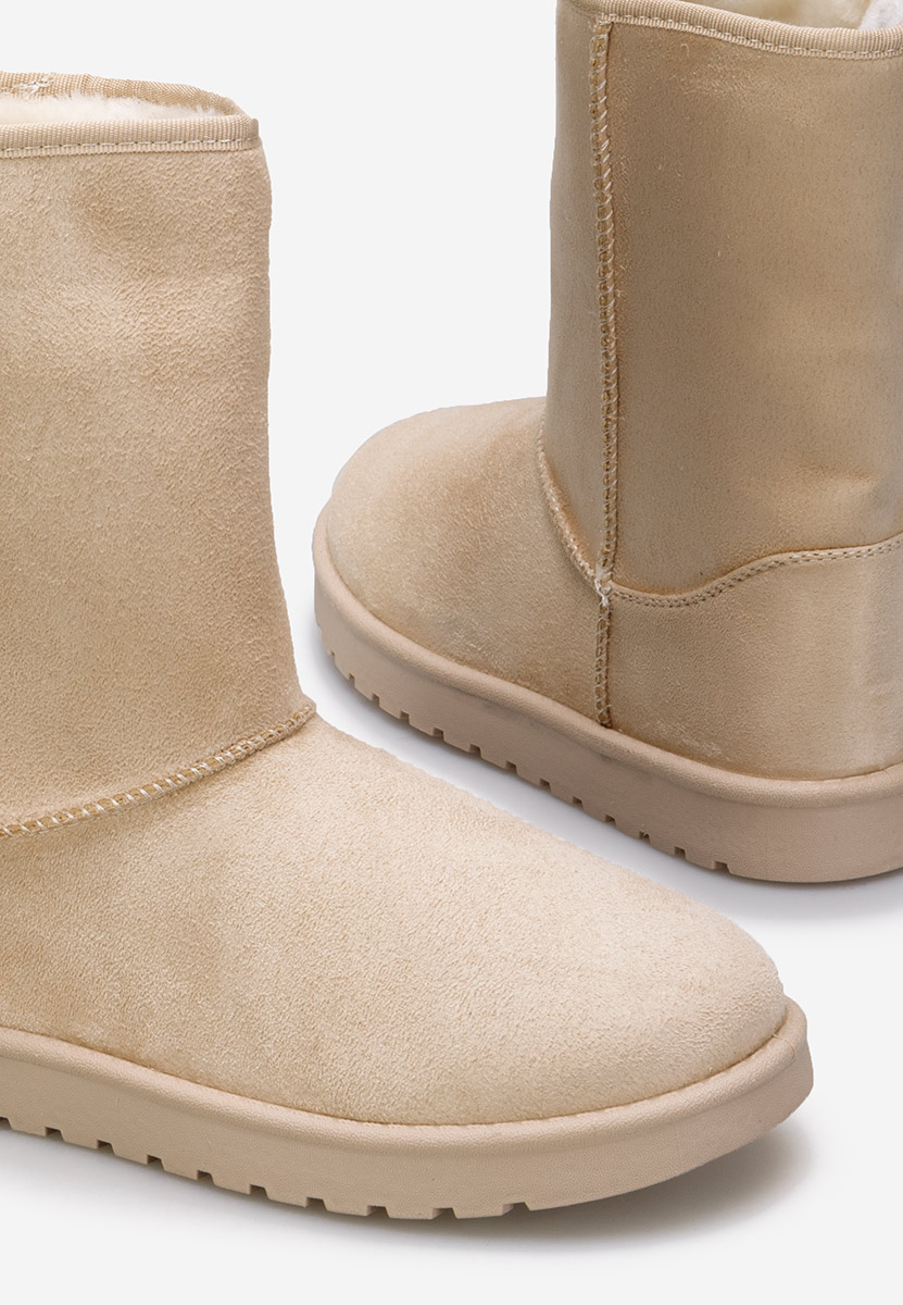 Béžové členkové dámske snehule Anora