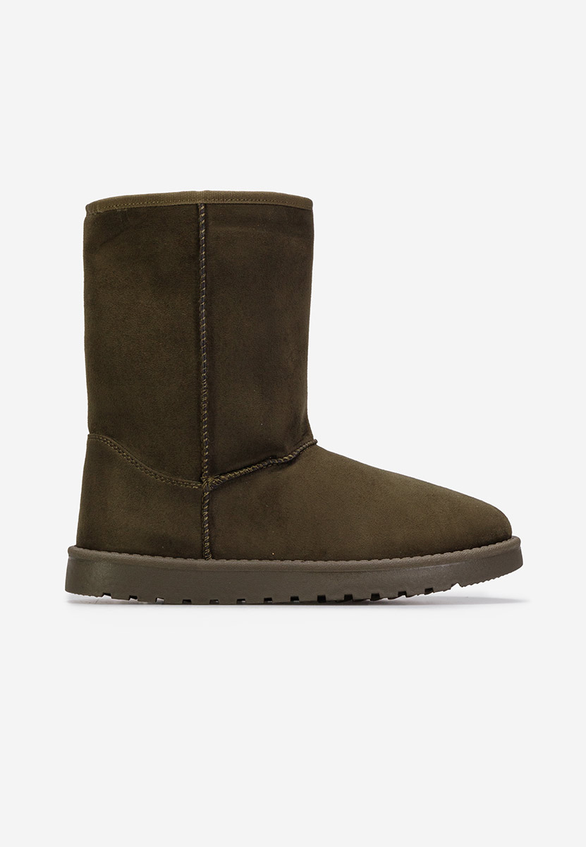 Khaki členkové dámske snehule Anora