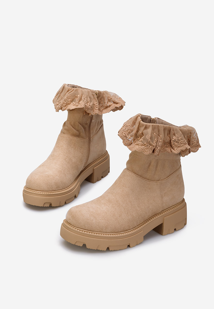 Khaki členkové čižmy Menaira