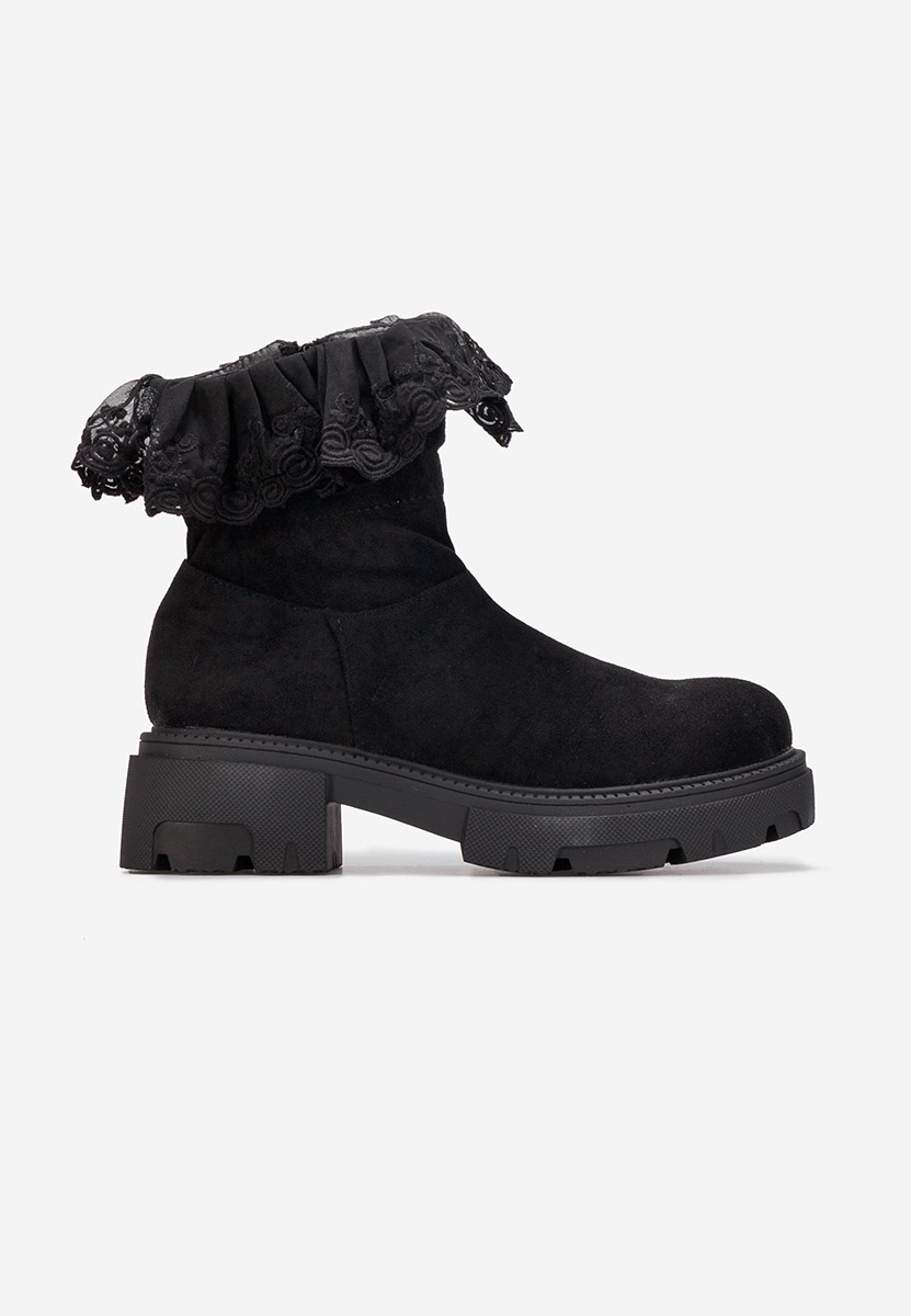 Čierne členkové čižmy Menaira