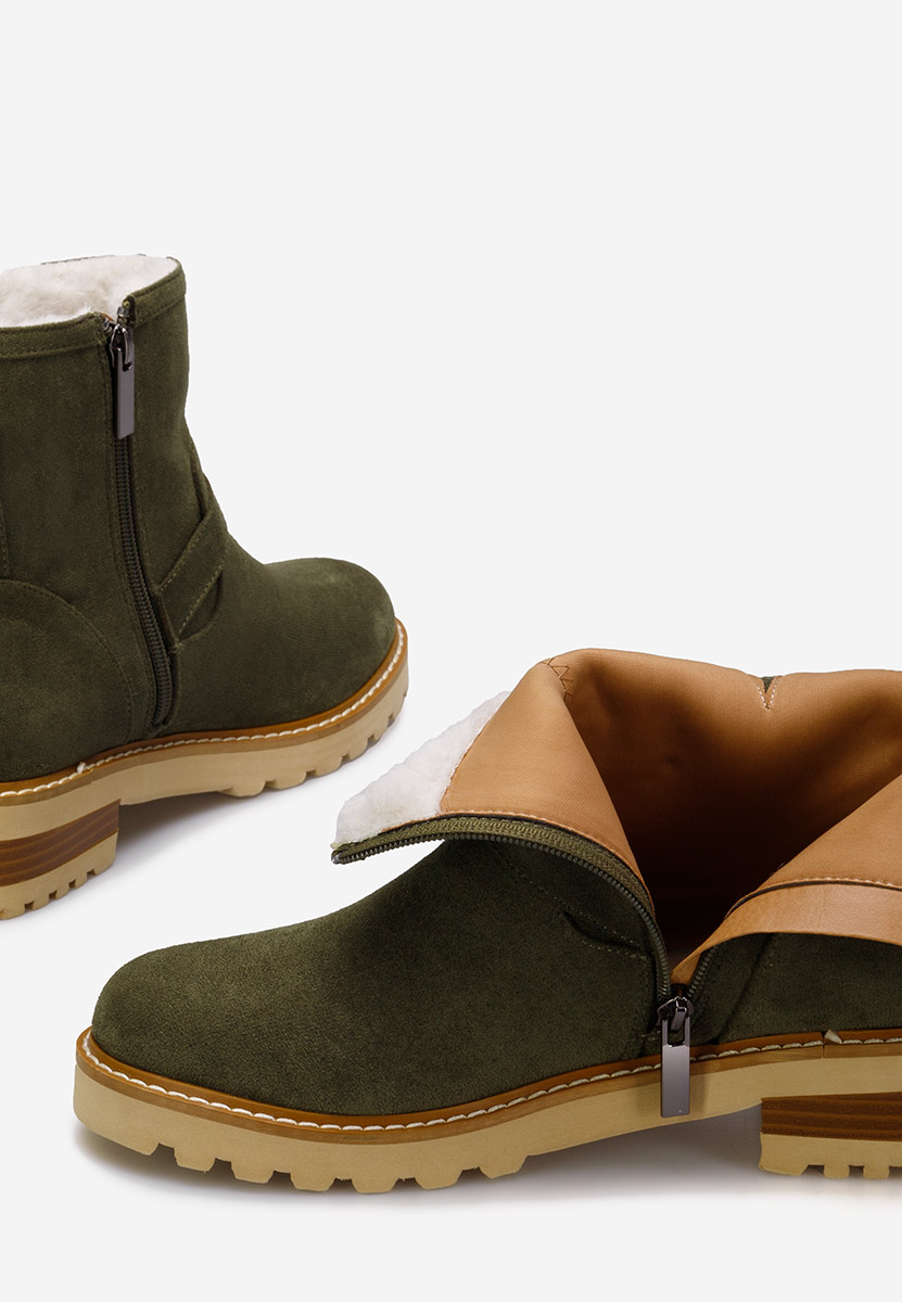 Zelené členkové čižmy Campana