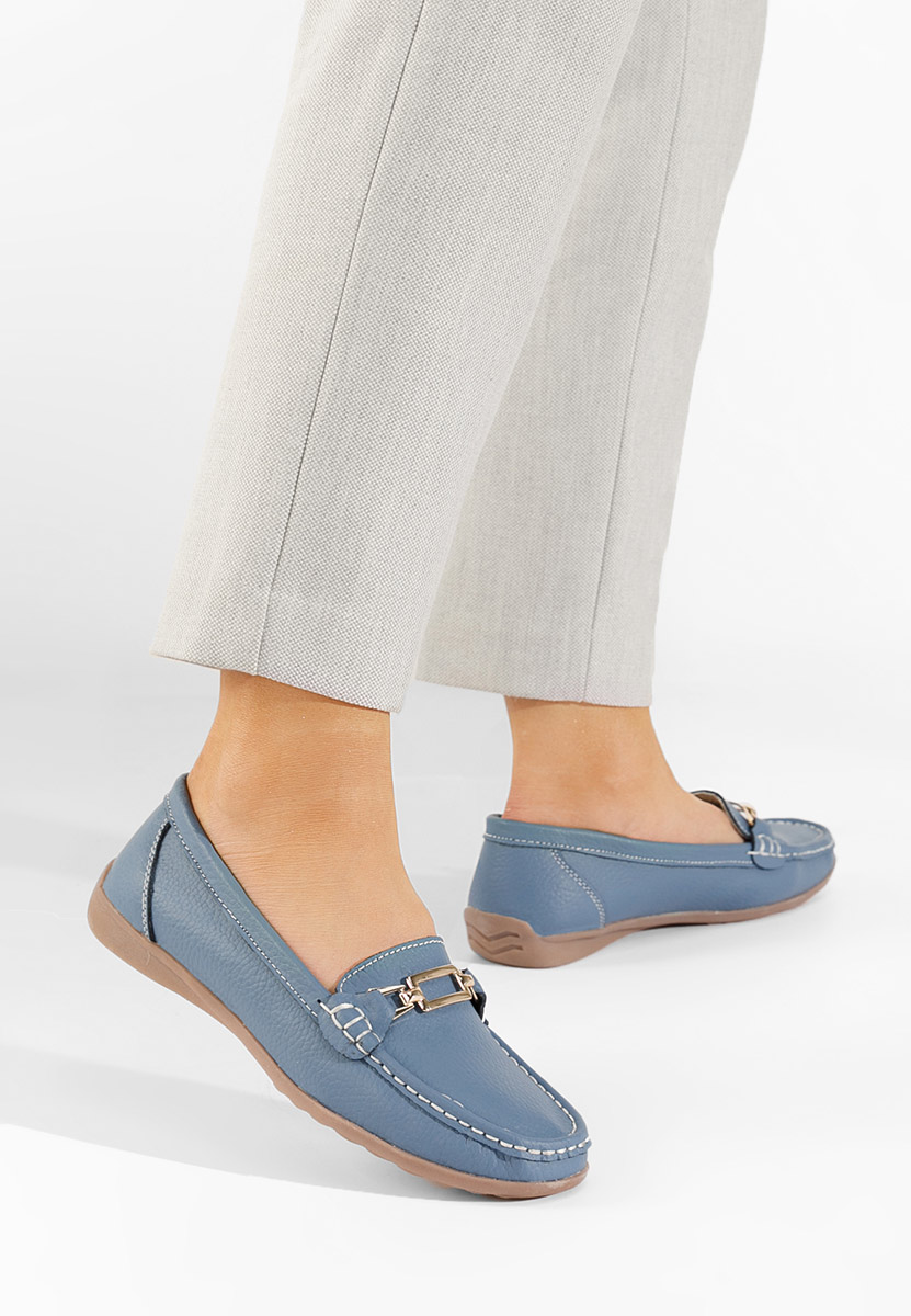 Denim kožené mokasíny dámske Celetina